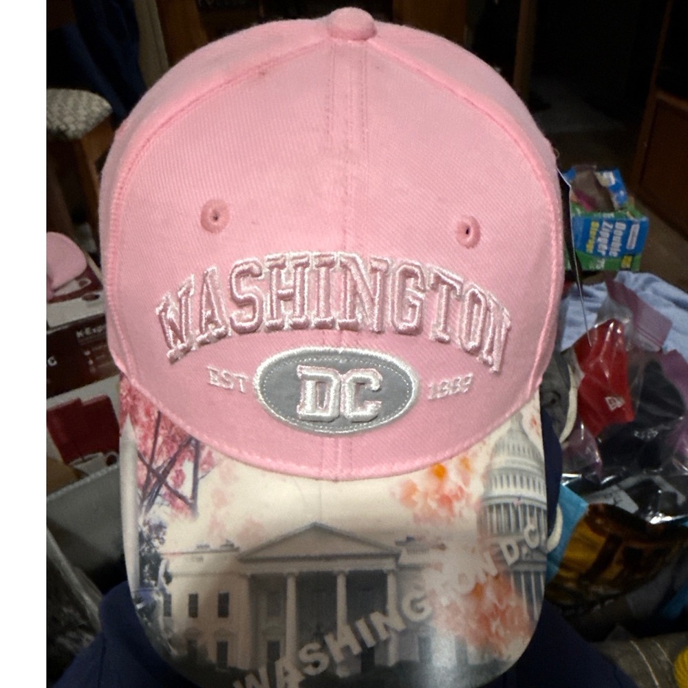 City Hunter Washington DC Pink Graphic Brim Baseball Cap Hat PA700 New